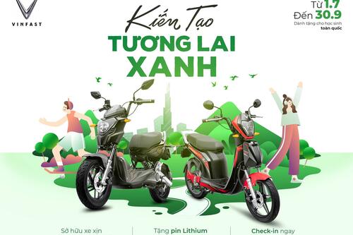 Kiến tạo tương lai xanh: VinFast tặng 50.000 pin Lithium-ion cho xe máy điện học sinh Kiến tạo tương lai xanh: VinFast tặng 50.000 pin Lithium-ion cho xe máy điện học sinh