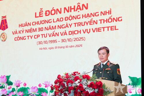 Công ty Cổ phần Tư vấn và Dịch vụ Viettel đón nhận Huân chương Lao động hạng Nhì Công ty Cổ phần Tư vấn và Dịch vụ Viettel đón nhận Huân chương Lao động hạng Nhì