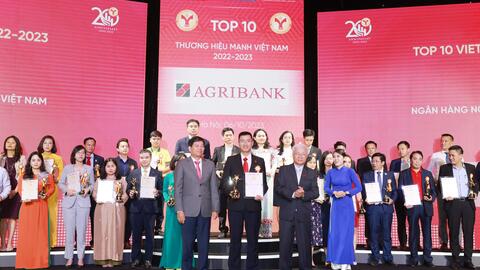 Agribank top 10 thương hiệu mạnh Việt Nam 2023