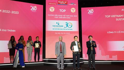 Tập đoàn Tân Á Đại Thành vào Top 10 Thương hiệu Mạnh - Phát triển bền vững 2023