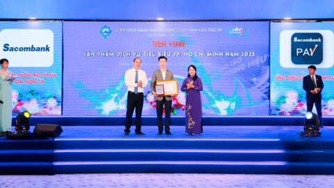 Sacombank Pay là sản phẩm dịch vụ tiêu biểu Thành phố Hồ Chí Minh năm 2023