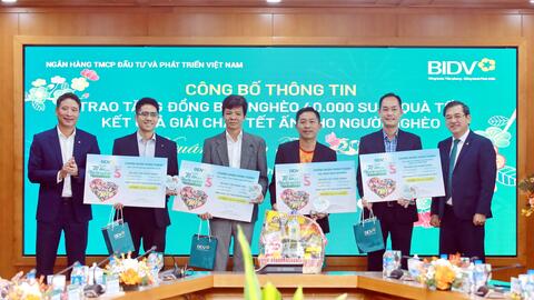 BIDV dành 20 tỷ đồng tặng quà Tết cho đồng bào nghèo Xuân Giáp Thìn 2024