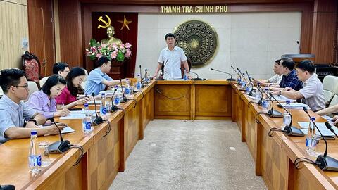 Phó Tổng Thanh tra Lê Sỹ Bảy làm việc với các đơn vị theo Quyết định số 755/QĐ-TTg của Thủ tướng Chính phủ
