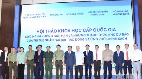 Thượng tướng Lê Huy Vịnh dự hội thảo khoa học cấp quốc gia về trí tuệ nhân tạo