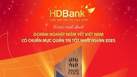HDBank - Ngân hàng Việt được vinh danh Top 5 Quản trị chuẩn mực ASEAN 2025