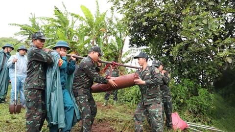 Xử lý, hủy nổ an toàn 3 quả bom tại Lâm Đồng