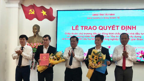 Tây Ninh: Chấp thuận đầu tư Khu công nghiệp Xuyên Á giai đoạn 3, quy mô 177ha