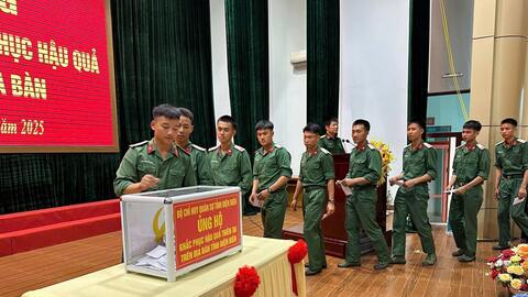 Bộ CHQS tỉnh Điện Biên phát động ủng hộ người dân bị thiên tai trên địa bàn tỉnh