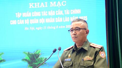 Khai mạc tập huấn công tác hậu cần, tài chính cho cán bộ Quân đội Lào năm 2025