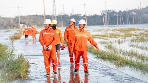 Cấp điện trở lại cho 96% khách hàng bị ảnh hưởng do bão số 13