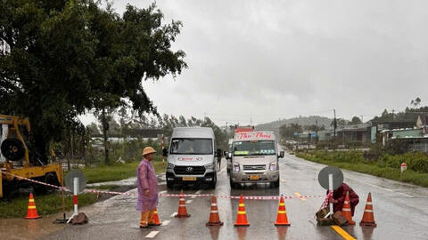 Gia Lai: Phong toả, cấm phương tiện lưu thông qua đèo An Khê do sạt lở