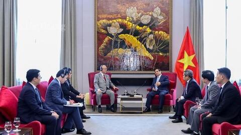 Thủ tướng Phạm Minh Chính tiếp Cố vấn đặc biệt Liên minh Nghị sĩ Hữu nghị Nhật - Việt