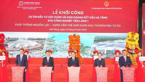 Hải Phòng khởi công 3 khu công nghiệp vốn đầu tư gần 20.000 tỷ đồng