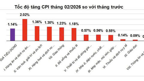 Tiêu dùng tết Nguyên đán ‘đẩy’ CPI tháng 2/2026 tăng 1,14%