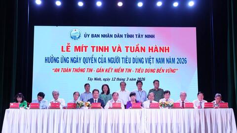 Tây Ninh: Mít tinh và tuần hành hưởng ứng Ngày Quyền của người tiêu dùng Việt Nam
