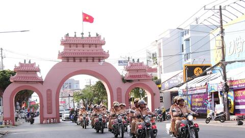 Công an tỉnh An Giang ra quân bảo đảm an ninh, trật tự phục vụ bầu cử