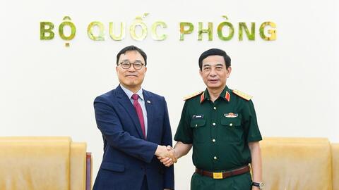 Đại tướng Phan Văn Giang tiếp Đại sứ Hàn Quốc tại Việt Nam