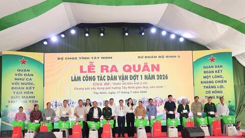 Tây Ninh: Huy động hơn 3.600 cán bộ, chiến sĩ chung sức vì cộng đồng