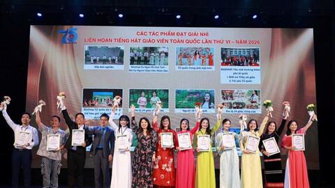 Trao giải Liên hoan Tiếng hát giáo viên toàn quốc năm 2026