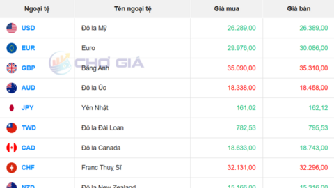Tỷ giá USD hôm nay 24/7/2026: Đồng bạc xanh nối dài đà tăng