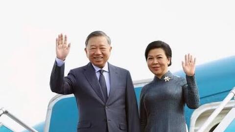 Tổng Bí thư, Chủ tịch nước Tô Lâm cùng phu nhân lên đường thăm Liên bang Nga, thăm Cộng hòa Pháp và dự Hội nghị thượng đỉnh Không gian vũ trụ