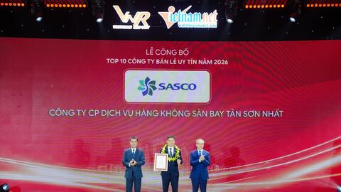 SASCO ghi dấu kép tại bảng xếp hạng uy tín bán lẻ và lợi nhuận năm 2026