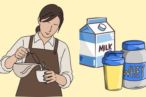 Pha protein với sữa nóng đúng cách để không vón cục và tăng hấp thu