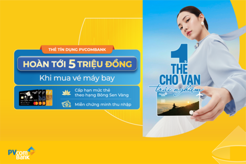 Tận hưởng hành trình bay trọn vẹn cùng thẻ tín dụng PVcomBank