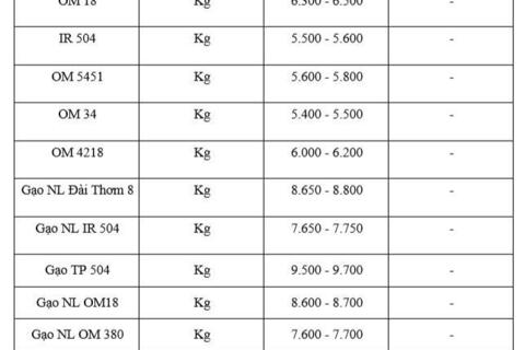 Giá lúa gạo hôm nay ngày 22/1/2026: Thị trường trầm lắng