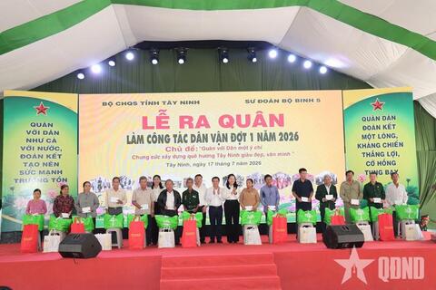 Tây Ninh: Huy động hơn 3.600 cán bộ, chiến sĩ chung sức vì cộng đồng