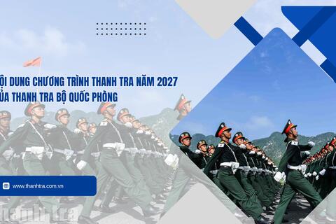 Nội dung chương trình thanh tra năm 2027 của Thanh tra Bộ Quốc phòng