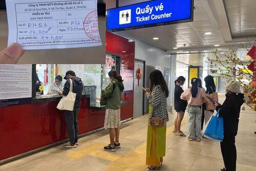 Hành khách đi Metro số 1 phải mua vé giấy viết tay