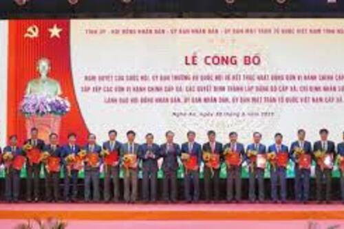 Nghệ An: Công bố thực hiện chính quyền địa phương 2 cấp