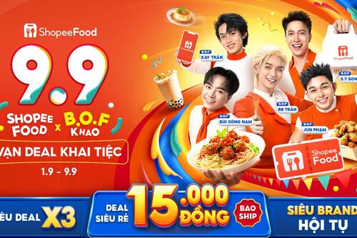 ShopeeFood khởi động Vạn Deal Khai Tiệc 9.9, đón mùa tựu trường