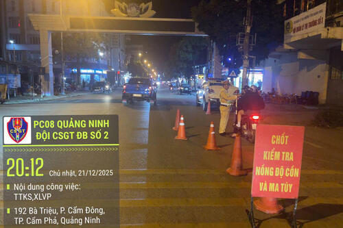 Cảnh sát giao thông phát hiện 2.393 tài xế vi phạm nồng độ cồn trong ngày 21.12