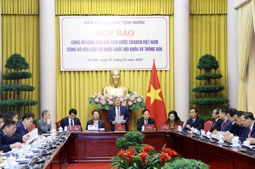 Công bố lệnh của Chủ tịch nước với 12 luật được Quốc hội thông qua