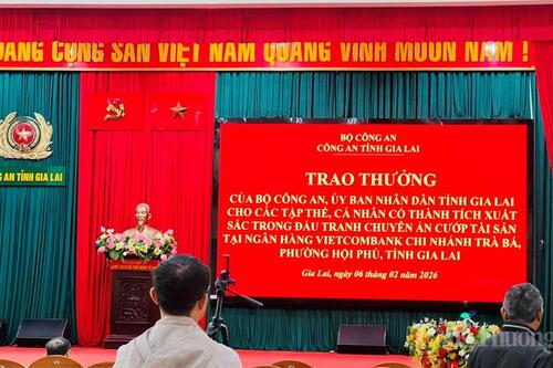 Bộ Công an khen chiến công xuất sắc bắt nghi phạm cướp ngân hàng ở Gia Lai