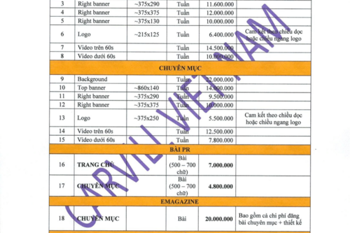 Báo giá website năm 2024