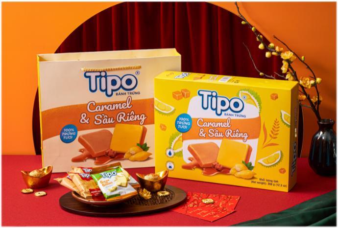 Tipo mix 350g với hai vị bánh sầu riêng và caramel