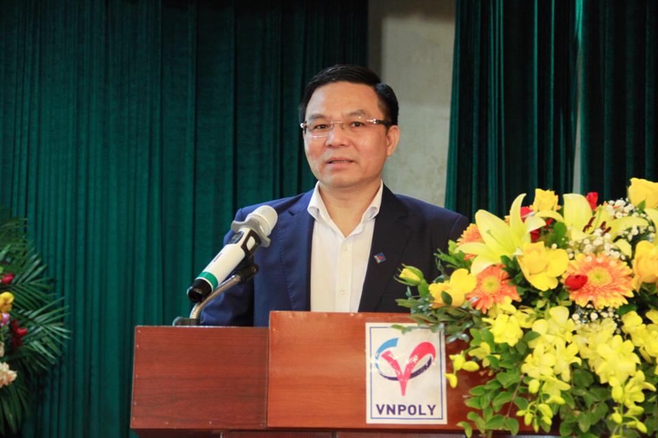 Tổng giám đốc Petrovietnam Lê Mạnh Hùng phát biểu chỉ đạo tại Hội nghị Tổng kết năm 2021 của VNPOLY.