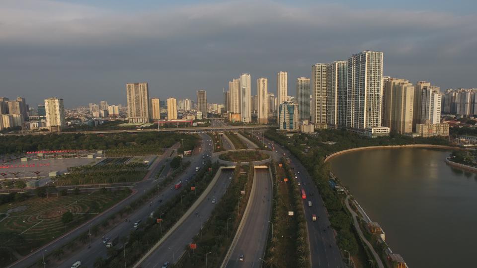 Một góc TP Hà Nội nhìn từ trên cao. Ảnh: Phạm Hùng  