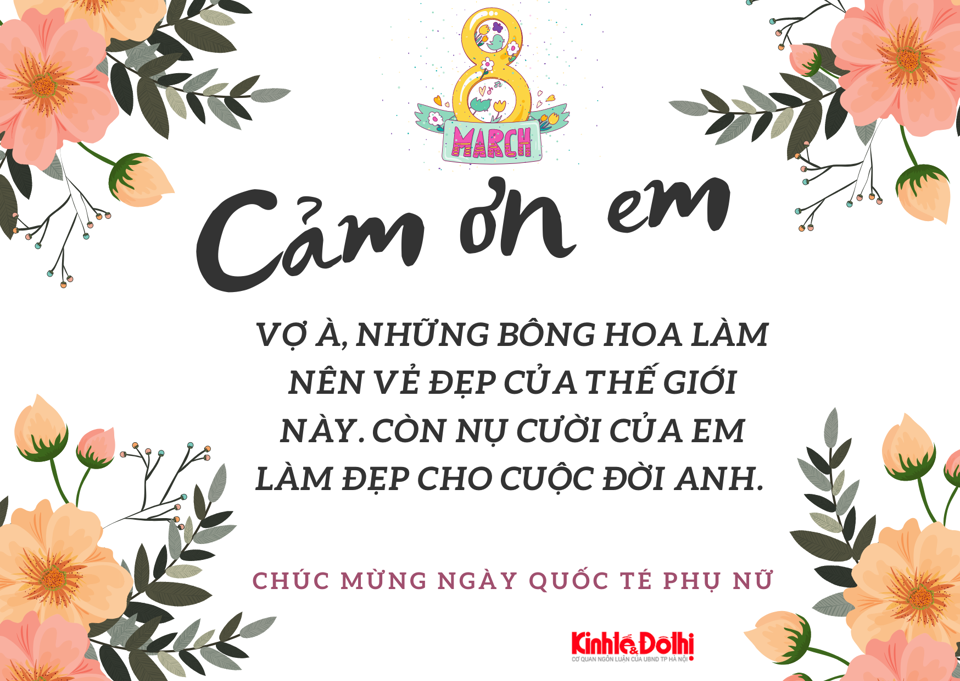 Gợi ý lời chúc 8/3 lãng mạn tặng vợ, người yêu - Ảnh 5