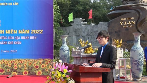 Bí thư Huyện đoàn Gia Lâm phát động Tháng thanh niên năm 2022