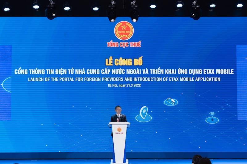 Bộ trưởng Bộ Tài chính Hồ Đức Phớc phát biểu tại hội nghị công bố thông tin.