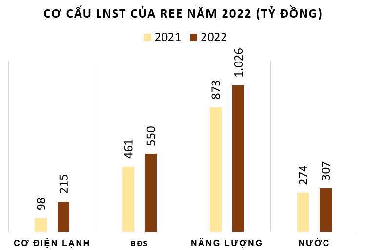 Nguồn: Tổng hợp từ báo cáo thường niên của REE.