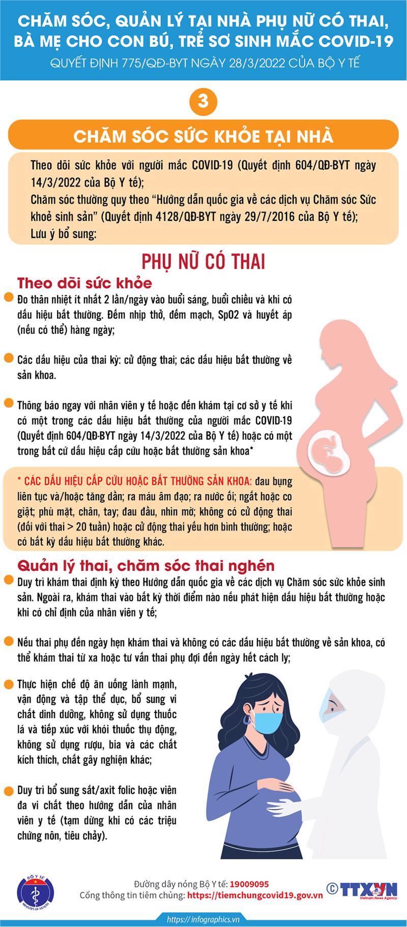 Cách chăm sóc phụ nữ có thai, trẻ sơ sinh F0 tại nhà - Ảnh 3