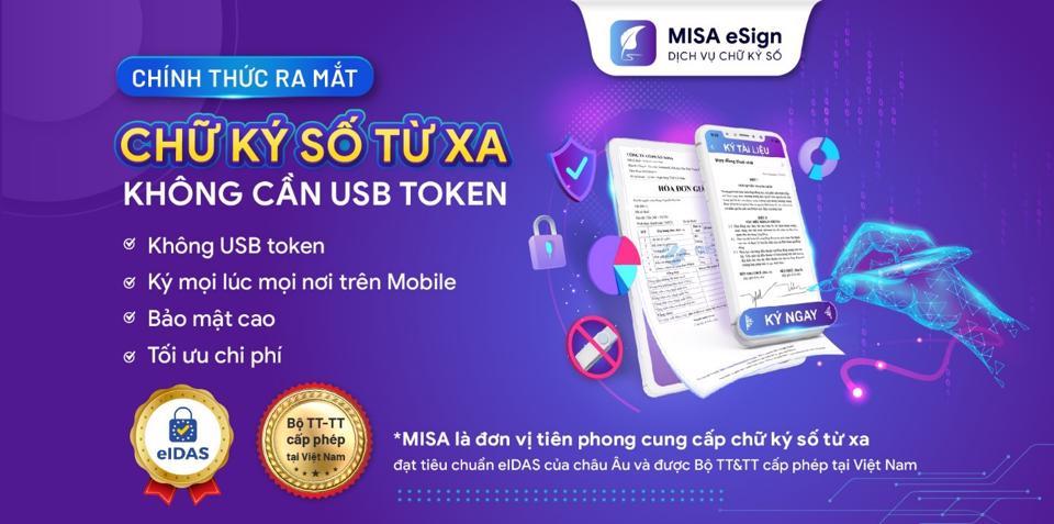 Công ty Cổ phần MISA chính thức ra mắt giải pháp chữ ký số kiểu mới – chữ ký số từ xa MISA eSign không cần dùng đến USB Token.