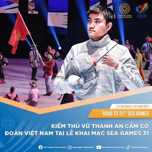 Vũ Thành An là nhà vô địch SEA Games  đang là kiếm chém nam số một Đông Nam Á khi đã giành HCV 3 kỳ SEA Games gần đây nhất. Ảnh BTC