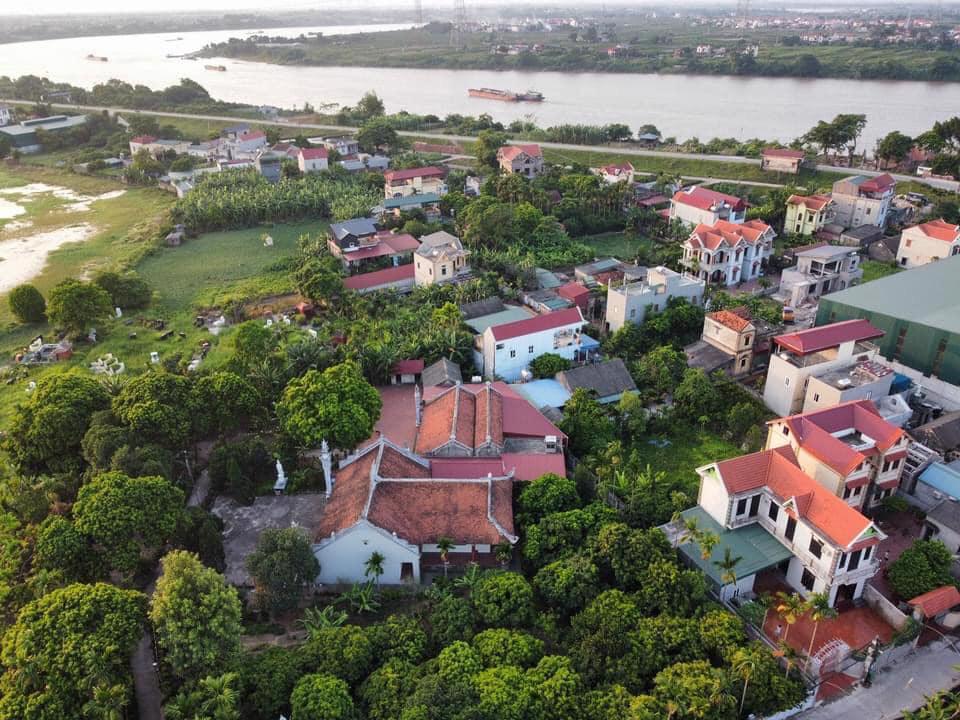 Một góc xã Hồng Vân nhìn từ trên cao. Ảnh:  Văn Công