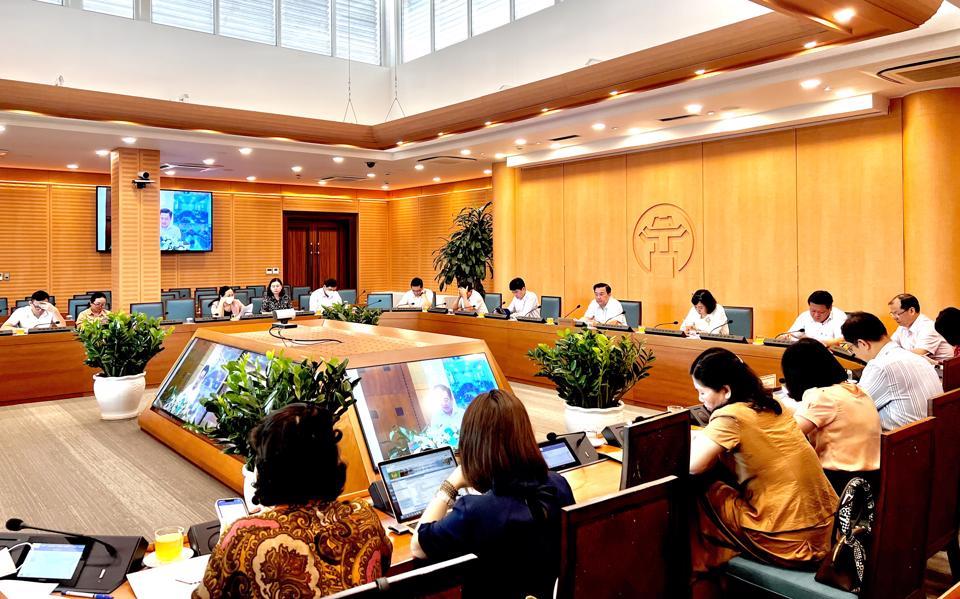 Các đại biểu tham dự tại điểm cầu TP Hà Nội.